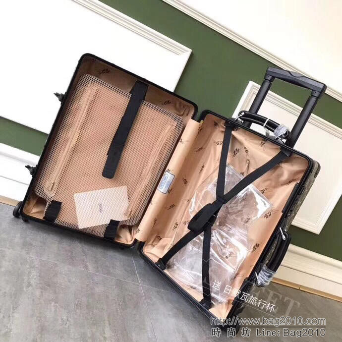 RIMOWA日默瓦 拉箱/拉杆箱 全鋁鎂合金 2018年 Lv supreme x Rimowa 震撼聯名classic flight 系列 20寸登機箱  xbt1038